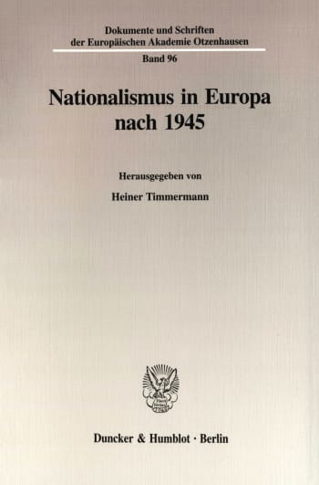 Cover: Nationalismus in Europa nach 1945