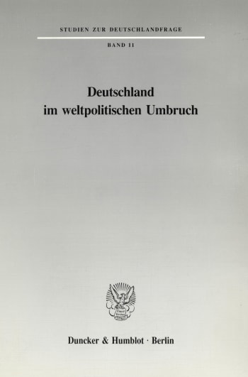 Cover: Deutschland im weltpolitischen Umbruch