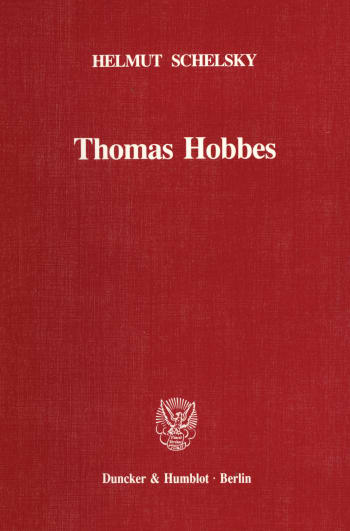 Cover: Thomas Hobbes – Eine politische Lehre