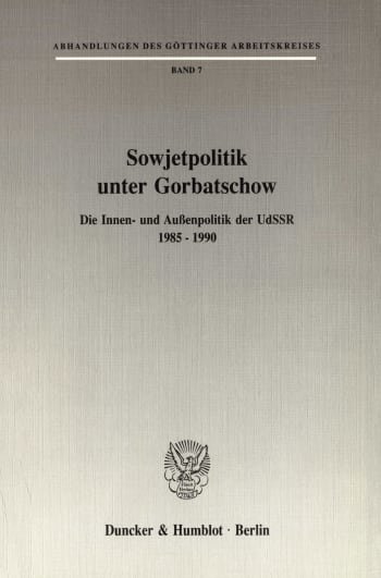 Cover: Sowjetpolitik unter Gorbatschow