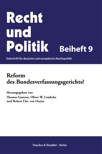 Cover: Reform des Bundesverfassungsgerichts?