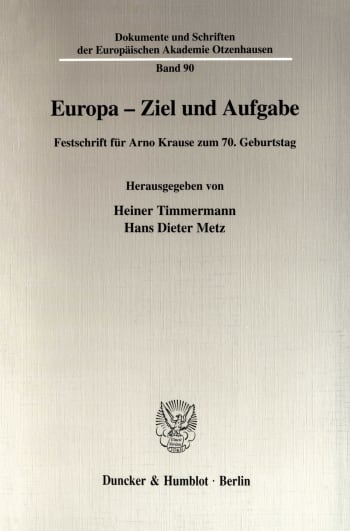 Cover: Europa - Ziel und Aufgabe