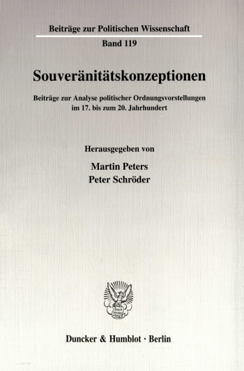 Cover: Souveränitätskonzeptionen