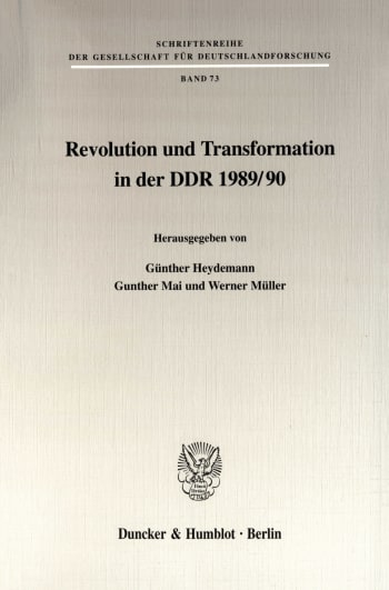 Cover: Revolution und Transformation in der DDR 1989/90