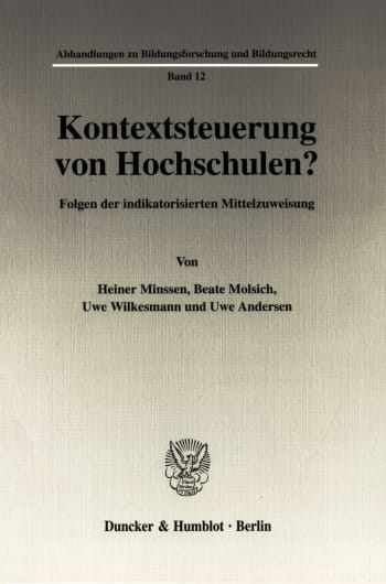 Cover: Kontextsteuerung von Hochschulen?