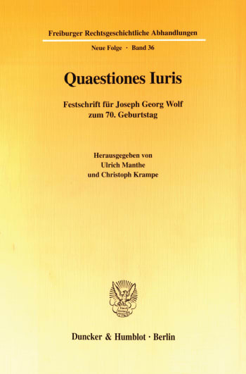 Cover: Quaestiones Iuris