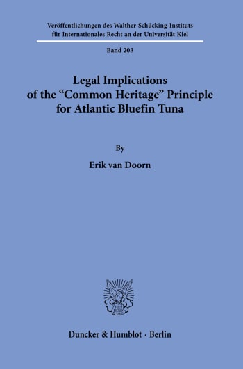 Cover: Legal Implications of the »Common Heritage« Principle for Atlantic Bluefin Tuna