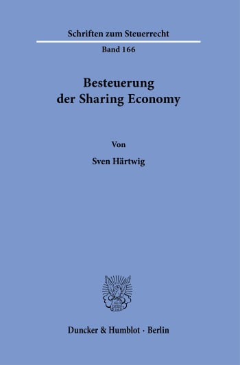 Cover: Besteuerung der Sharing Economy