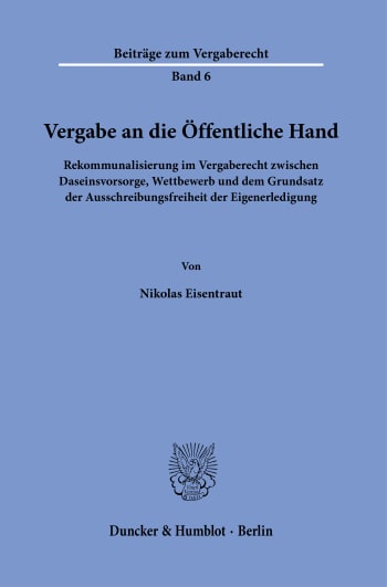 Cover: Vergabe an die Öffentliche Hand