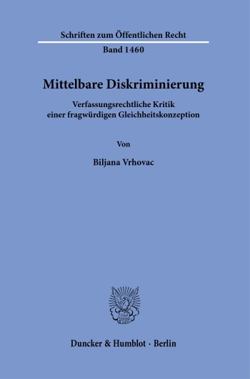 Cover: Mittelbare Diskriminierung