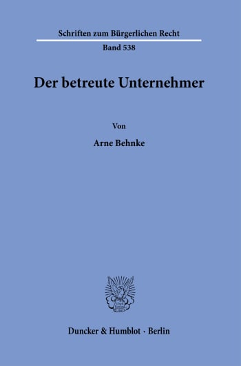 Cover: Der betreute Unternehmer