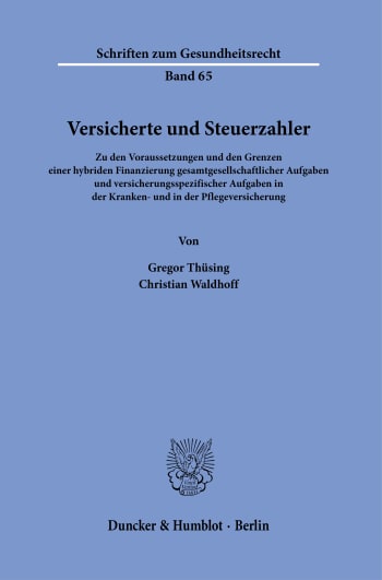 Cover: Versicherte und Steuerzahler