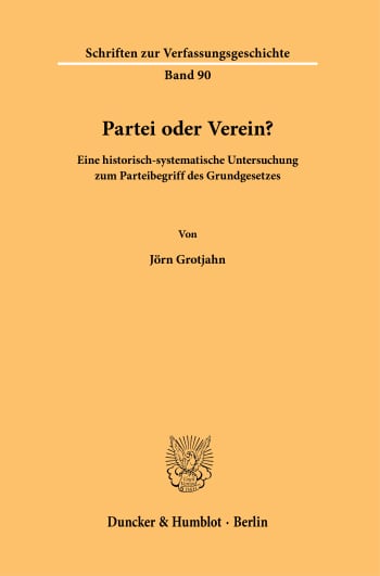 Cover: Schriften zur Verfassungsgeschichte (VG)