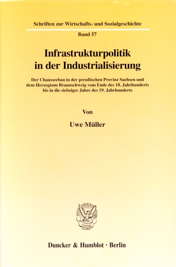 Cover: Infrastrukturpolitik in der Industrialisierung