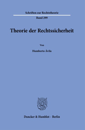 Cover: Theorie der Rechtssicherheit