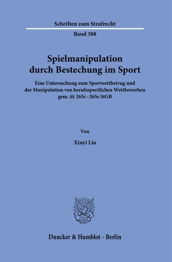 Cover: Spielmanipulation durch Bestechung im Sport