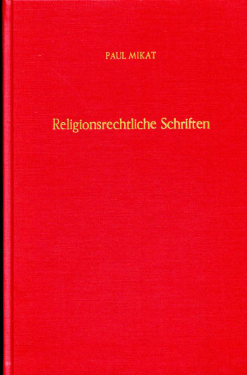 Cover: Religionsrechtliche Schriften