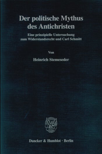 Cover: Der politische Mythus des Antichristen