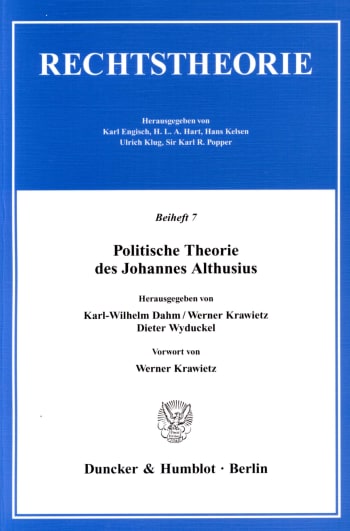 Cover: Politische Theorie des Johannes Althusius