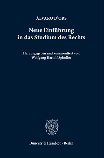 Cover: Neue Einführung in das Studium des Rechts