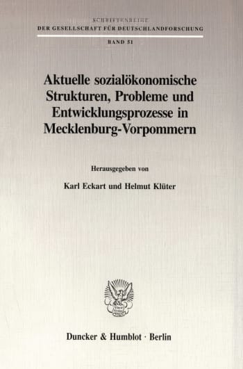 Cover: Aktuelle sozialökonomische Strukturen, Probleme und Entwicklungsprozesse in Mecklenburg-Vorpommern