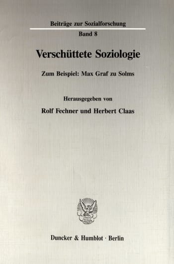 Cover: Verschüttete Soziologie