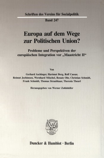 Cover: Europa auf dem Wege zur Politischen Union?