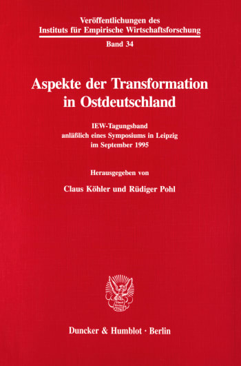 Cover: Aspekte der Transformation in Ostdeutschland