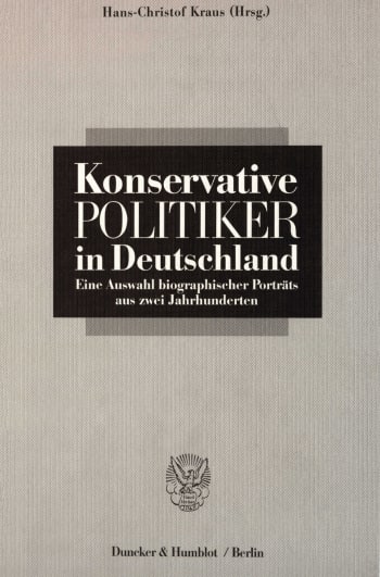 Cover: Konservative Politiker in Deutschland