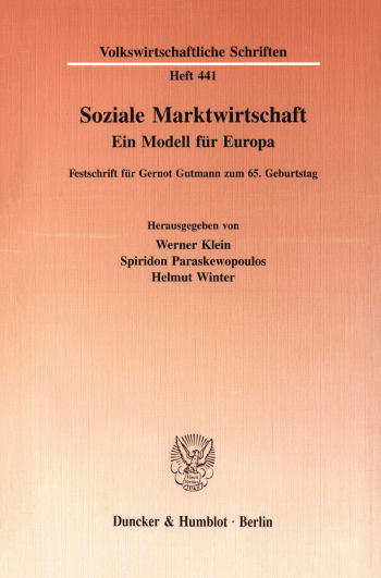 Cover: Soziale Marktwirtschaft