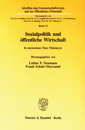 Cover: Sozialpolitik und öffentliche Wirtschaft