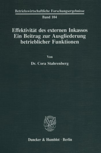 Cover: Effektivität des externen Inkassos