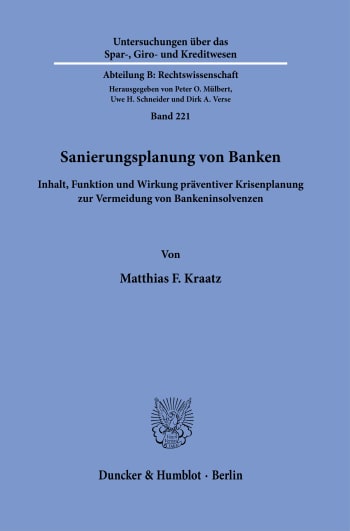 Cover: Sanierungsplanung von Banken