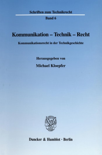 Cover: Kommunikation - Technik - Recht