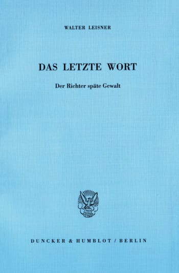 Cover: Das letzte Wort