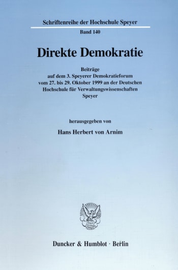 Cover: Direkte Demokratie