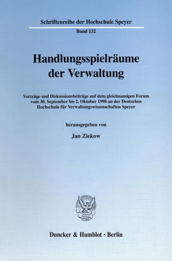 Cover: Handlungsspielräume der Verwaltung