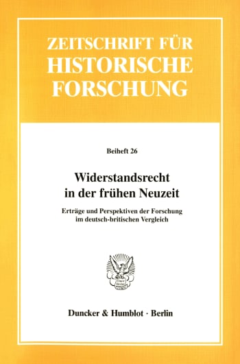 Cover: Widerstandsrecht in der frühen Neuzeit