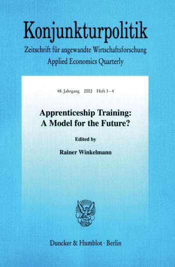 Cover: Apprenticeship Training: A Model for the Future?