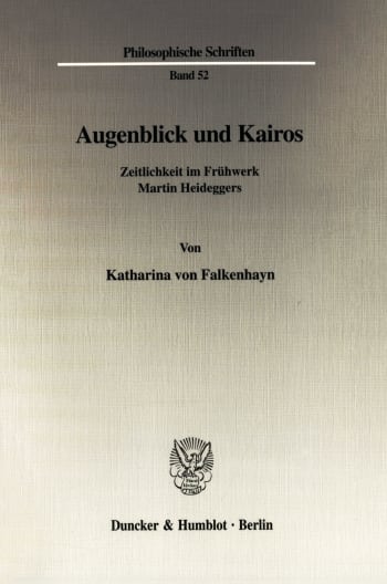 Cover: Augenblick und Kairos