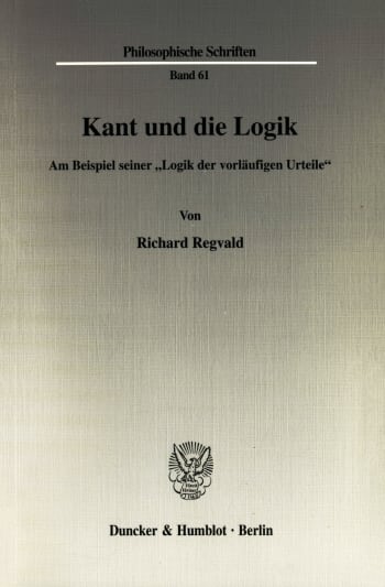 Cover: Kant und die Logik