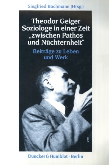 Cover: Theodor Geiger