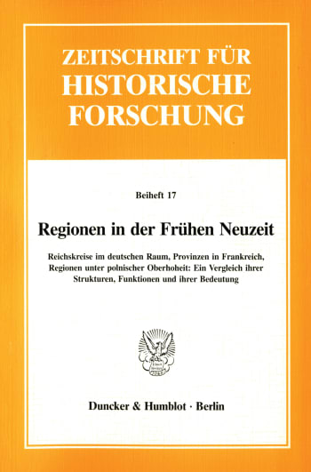 Cover: Regionen in der Frühen Neuzeit