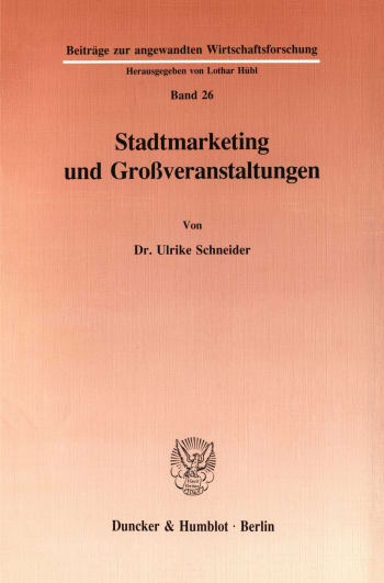 Cover: Stadtmarketing und Großveranstaltungen