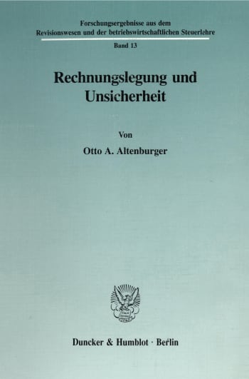 Cover: Rechnungslegung und Unsicherheit