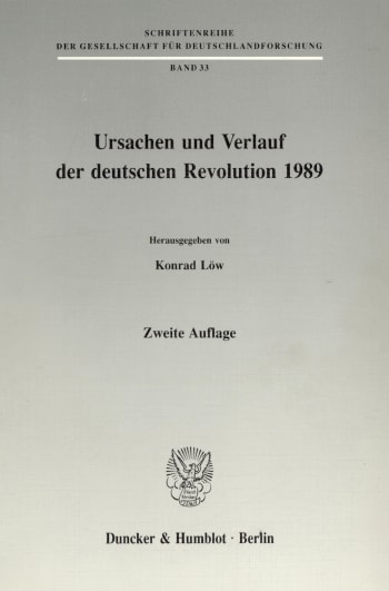 Cover: Ursachen und Verlauf der deutschen Revolution 1989