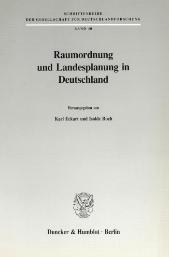 Cover: Raumordnung und Landesplanung in Deutschland