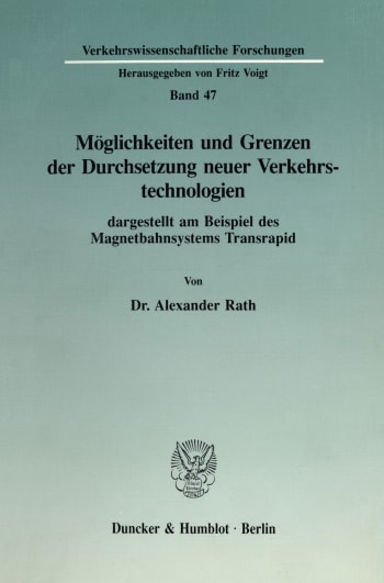 Cover: Verkehrswissenschaftliche Forschungen (VWF)