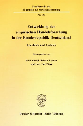 Cover: Entwicklung der empirischen Handelsforschung in der Bundesrepublik Deutschland