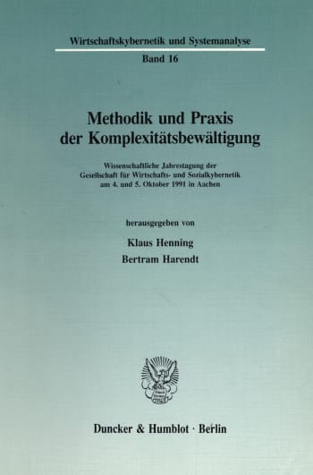 Cover: Methodik und Praxis der Komplexitätsbewältigung